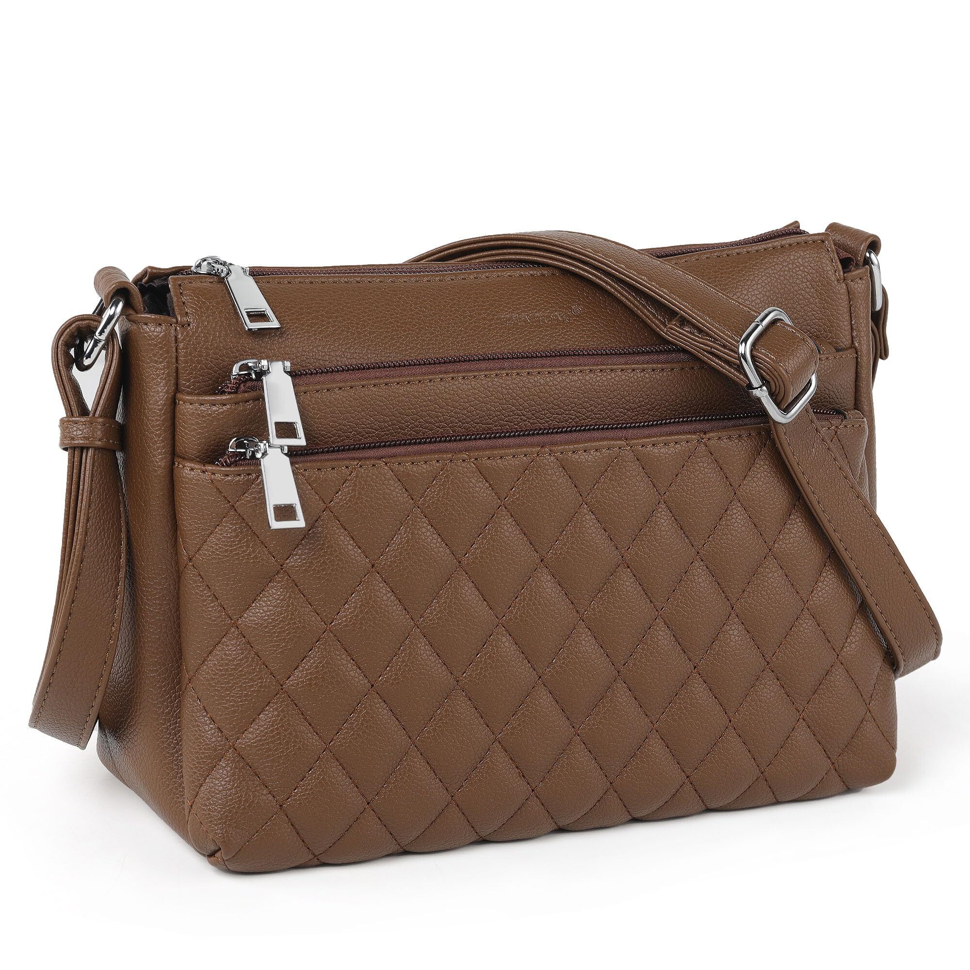9001 Purses Dark Brown Crossbody Bags Medium Crossbody Purses Shoulder Bags